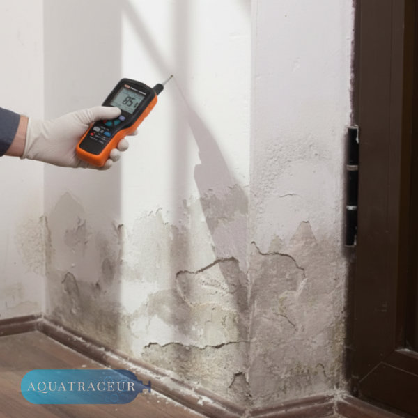 Caméra endoscopique utilisée pour inspecter une canalisation encastrée